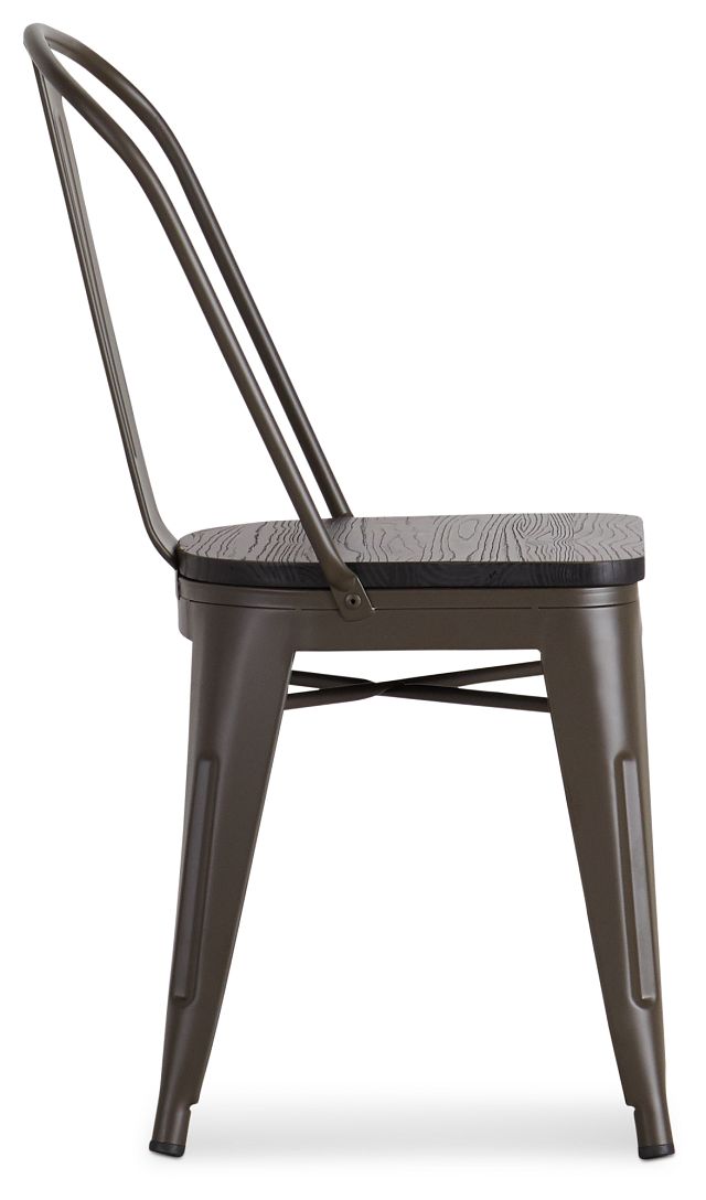 Harlow Dark Tone Wood Side Chair (2)