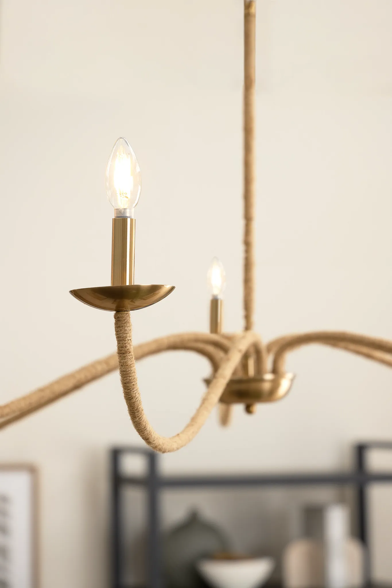 Granita Gold Jute Chandelier