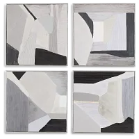 Trestina Black Set Of 4 Canvas Wall Art