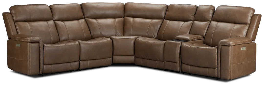 Jayden Brown Micro Medium Dual Power 2-arm Reclining Sectional