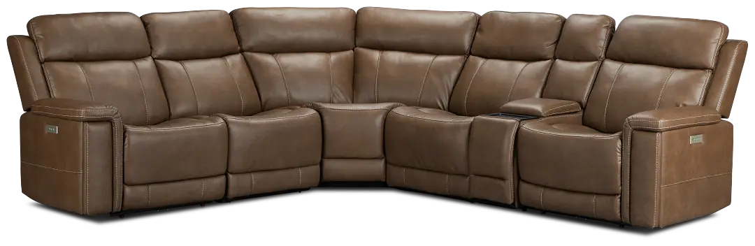 Jayden Brown Micro Medium Dual Power 2-arm Reclining Sectional Jayden Brown Micro Medium Dual Power 2-arm Reclining Sectional