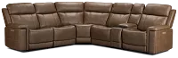Jayden Brown Micro Medium Dual Power 2-arm Reclining Sectional