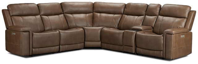 Jayden Brown Micro Medium Dual Power 2-arm Reclining Sectional