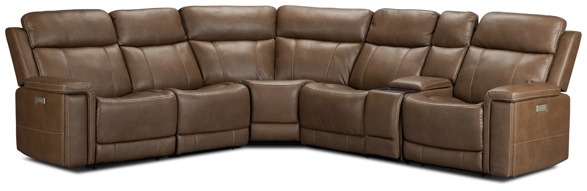 Jayden Brown Micro Medium Dual Power 2-arm Reclining Sectional