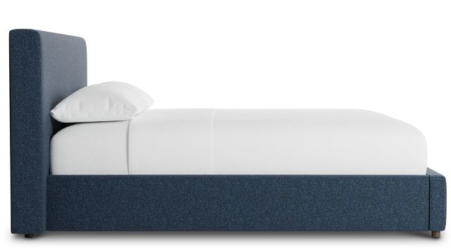 Grayton Elite Dark Blue 44" Upholstered Platform Bed