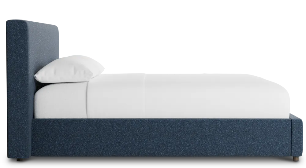 Grayton Elite Dark Blue 44" Upholstered Platform Bed