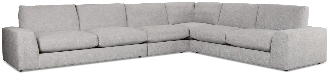 Calista Pewter Fabric Large Two-arm Sectional