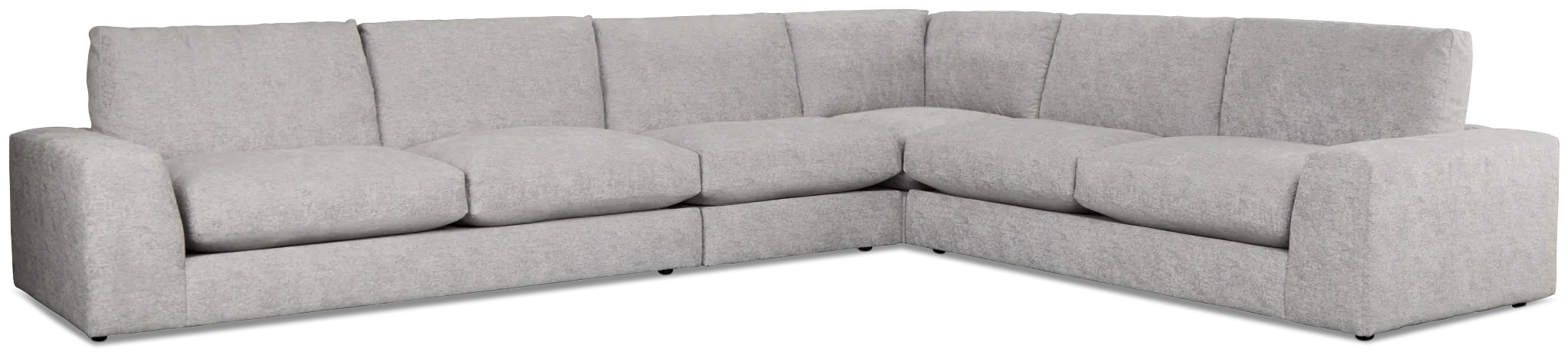 Calista Pewter Fabric Large Two-arm Sectional
