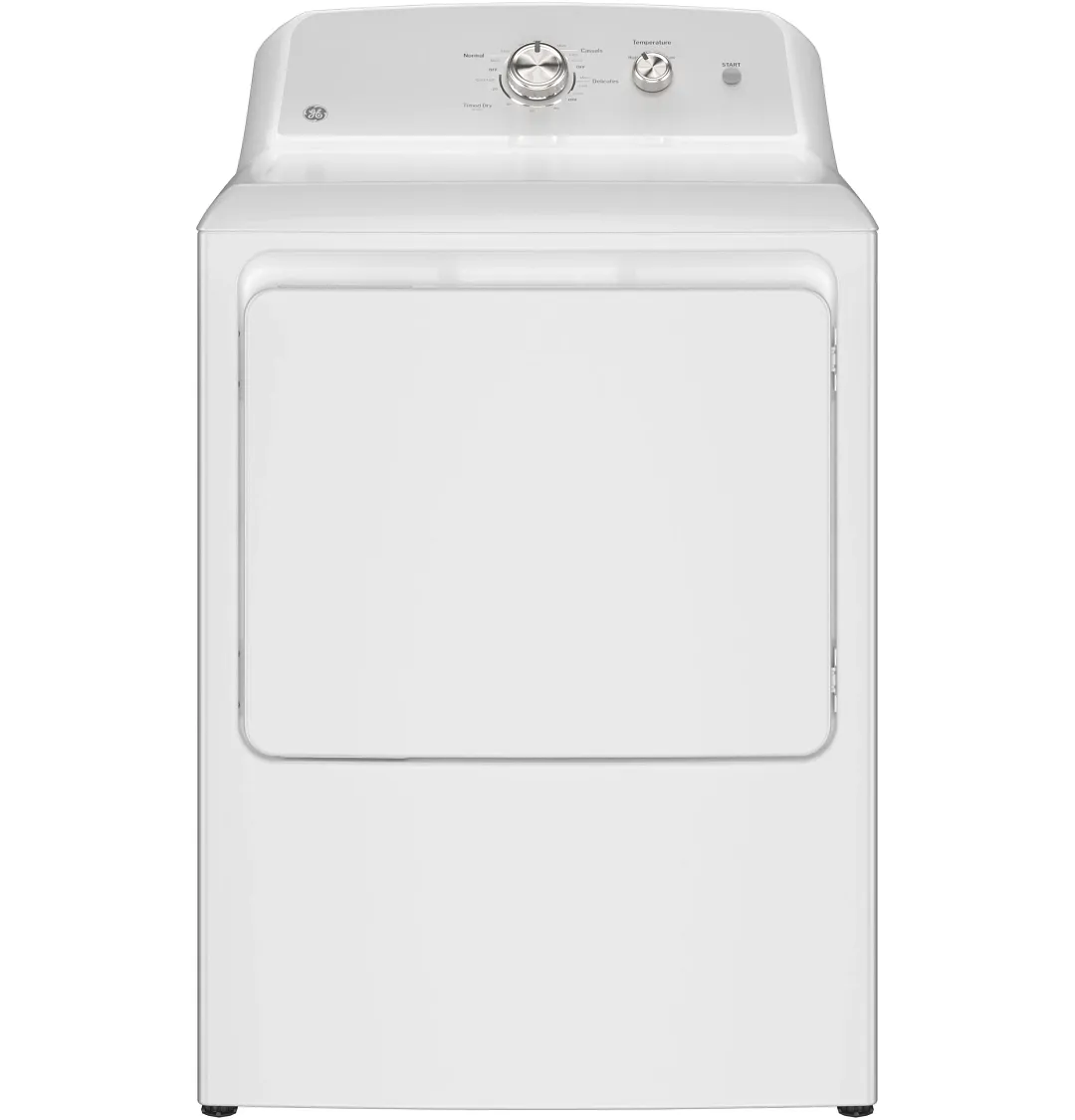 Ge 38 Series White Front Load Gas Dryer