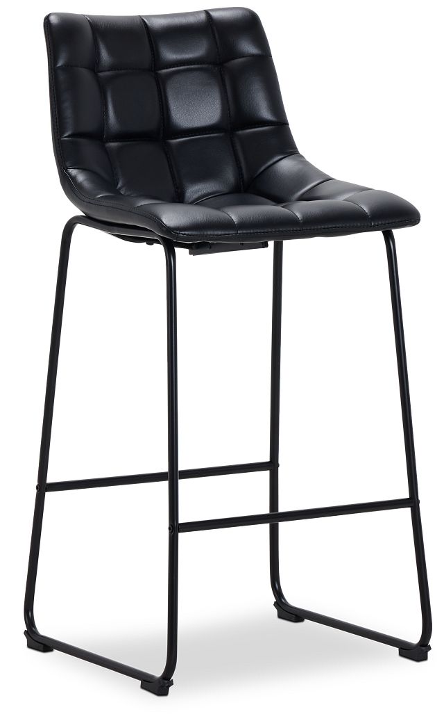 Seth Black 32" Upholstered Barstool