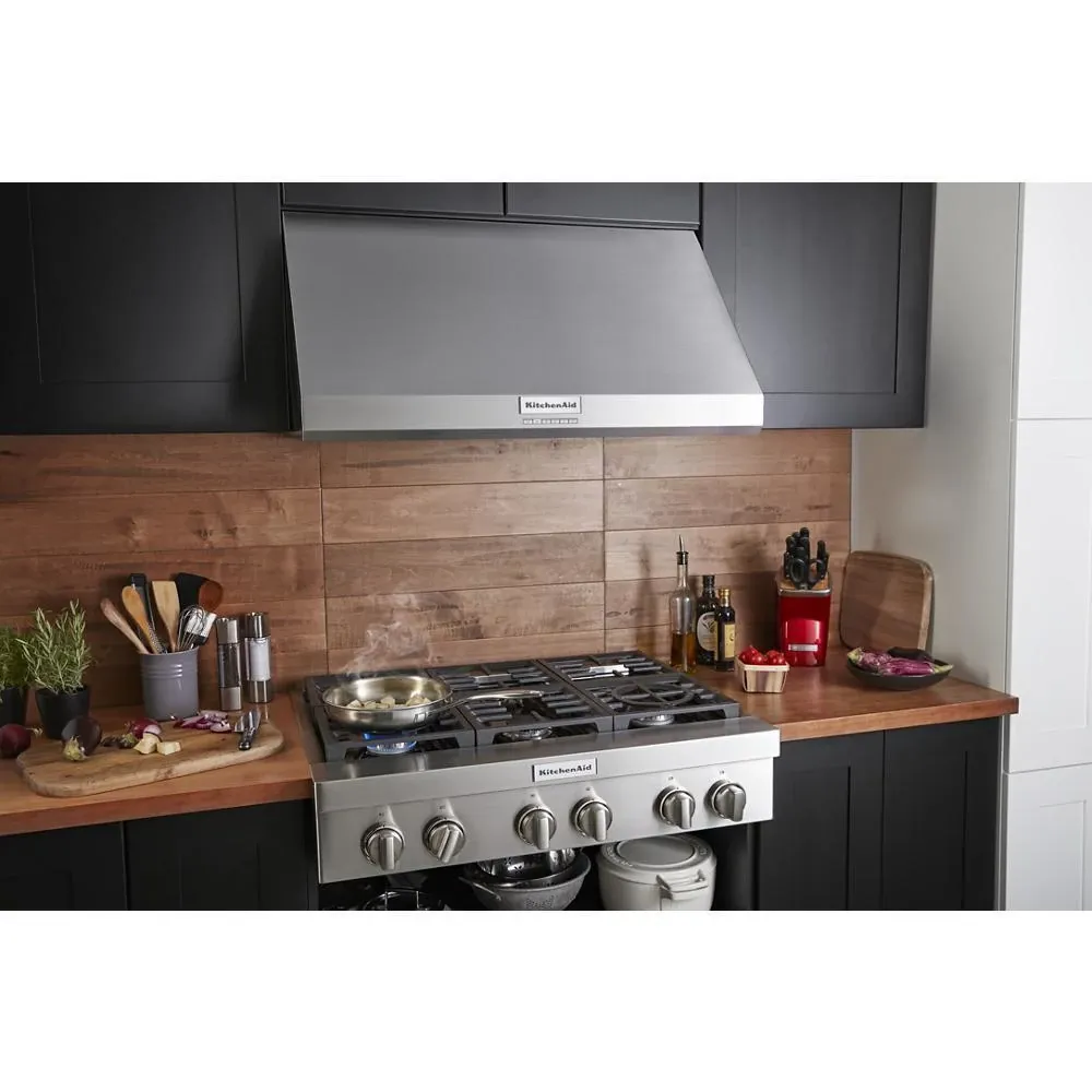 Kitchenaid 906 Series Stainless Steel 36" Commercial Style Wall Hood