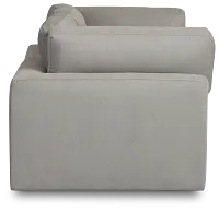 Grant Light Gray Fabric 2-piece Modular Sofa