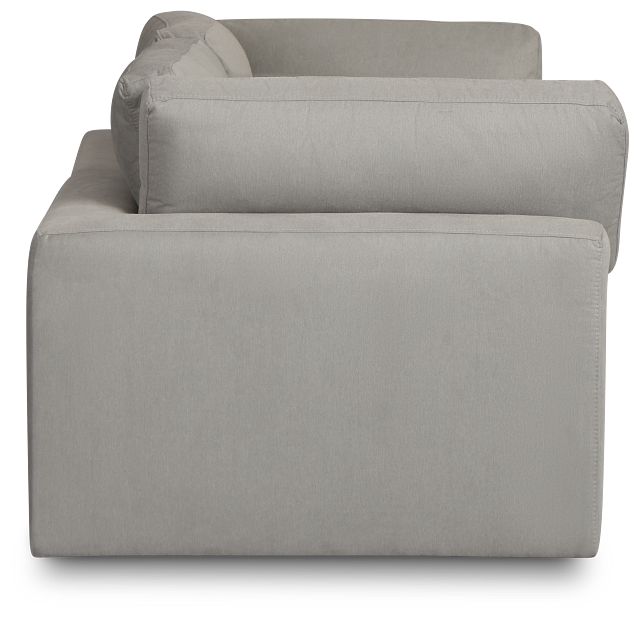 Grant Light Gray Fabric 2-piece Modular Sofa