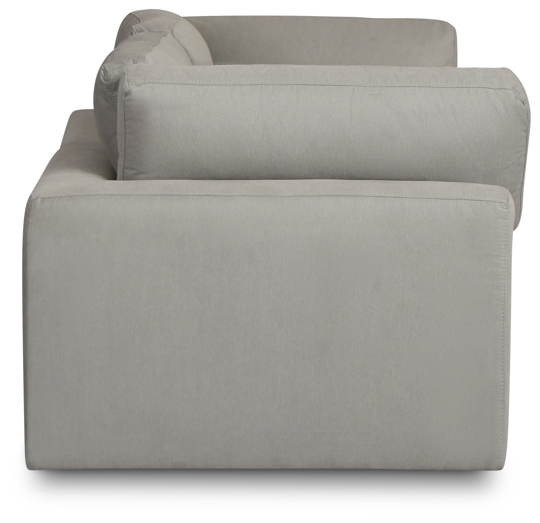 Grant Light Gray Fabric 2-piece Modular Sofa