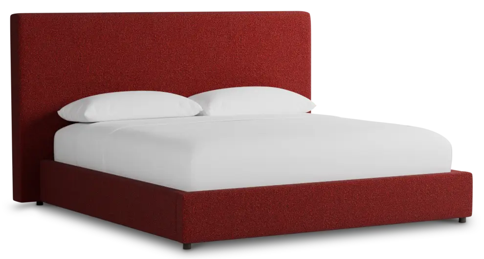 Grayton Elite Red 54" Upholstered Platform Bed Grayton Elite Red 54" Upholstered Platform Bed