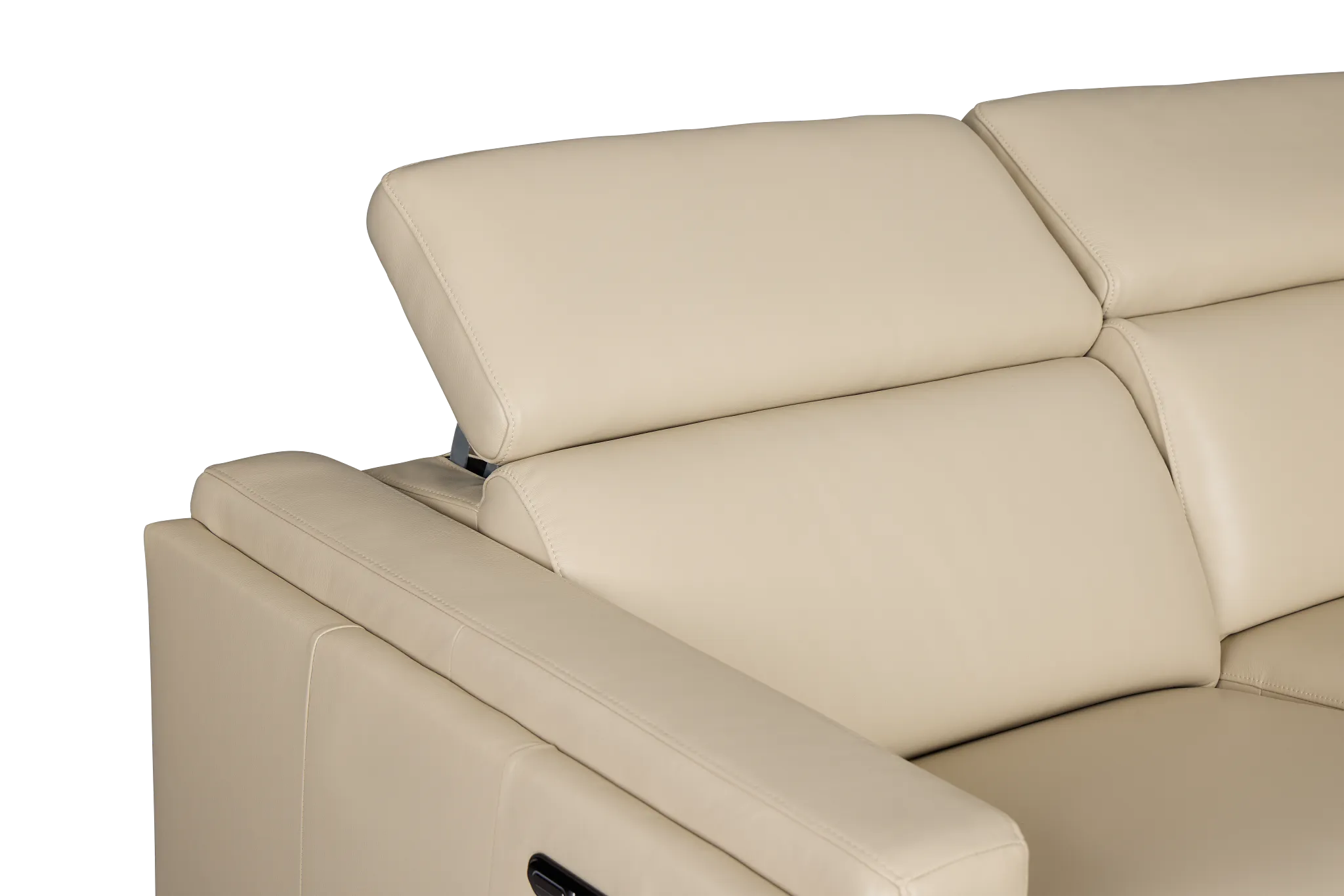 Atlas Taupe Lthr/vinyl Medium Dual Power 2-arm Reclining Sectional