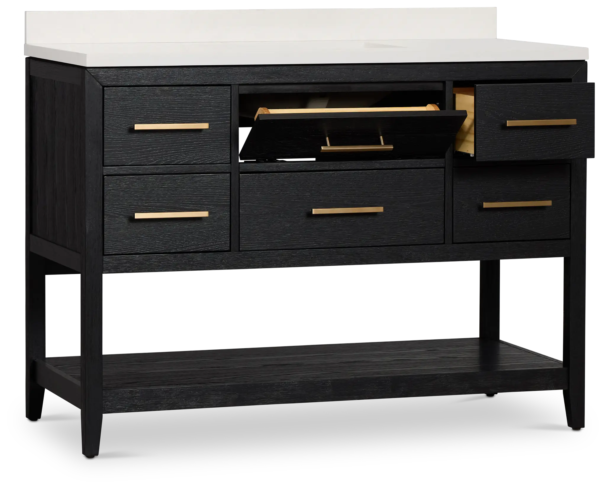 Alden Black 48" Single Bathroom Vanity Alden Black 48" Single Bathroom Vanity