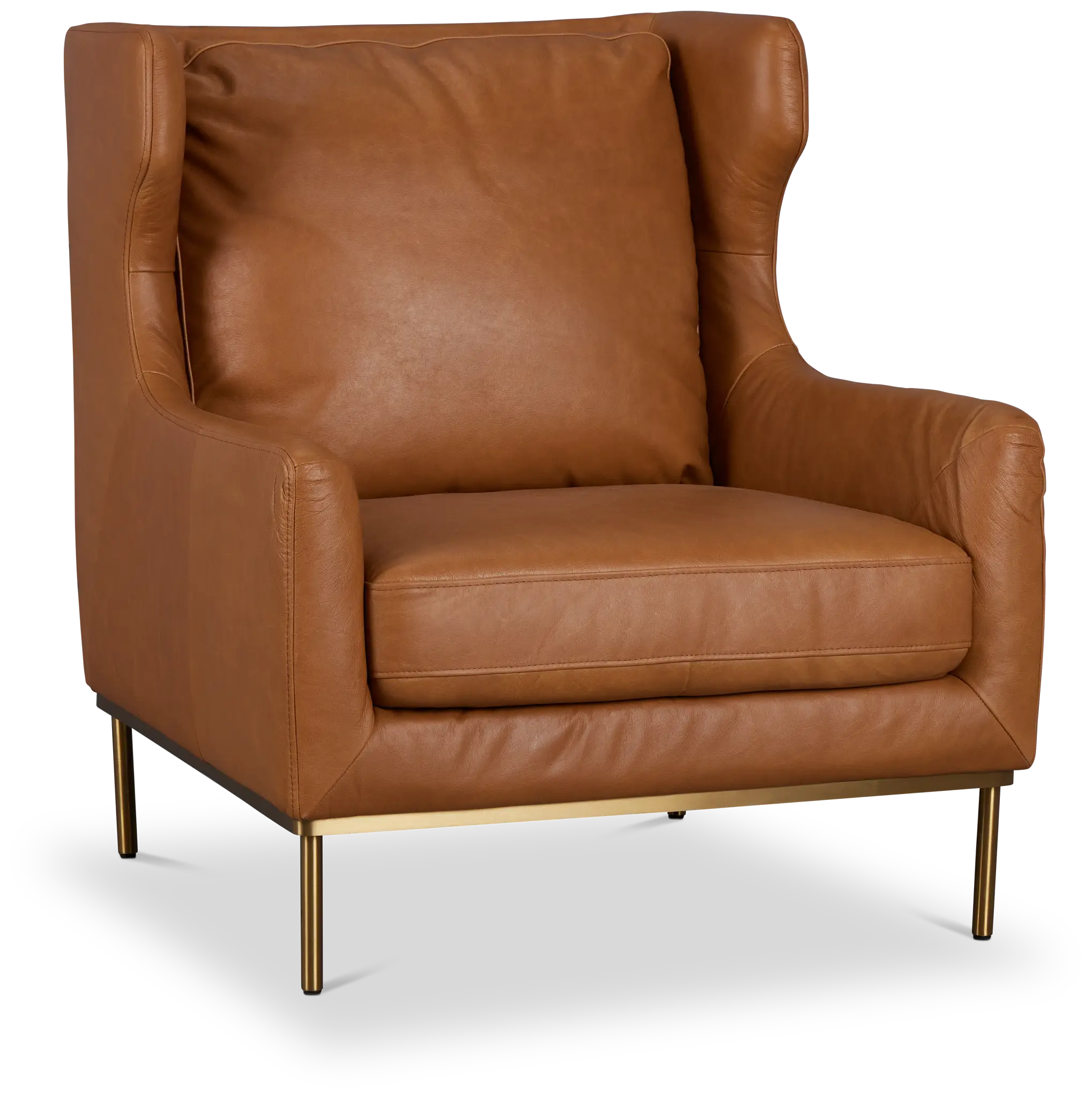 Cassian Brown Leather Accent Chair Cassian Brown Leather Accent Chair