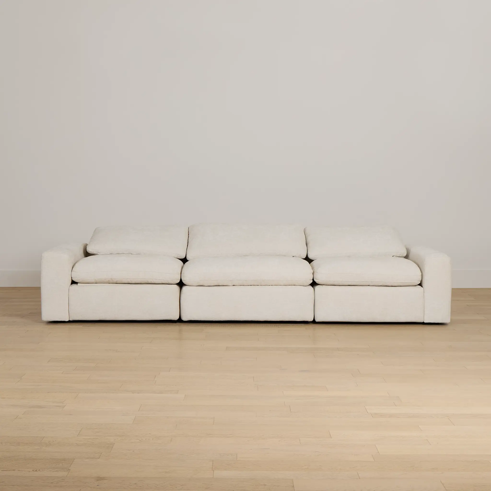 Drift Light Beige Fabric 3-piece Modular Power Sofa Drift Light Beige Fabric 3-piece Modular Power Sofa