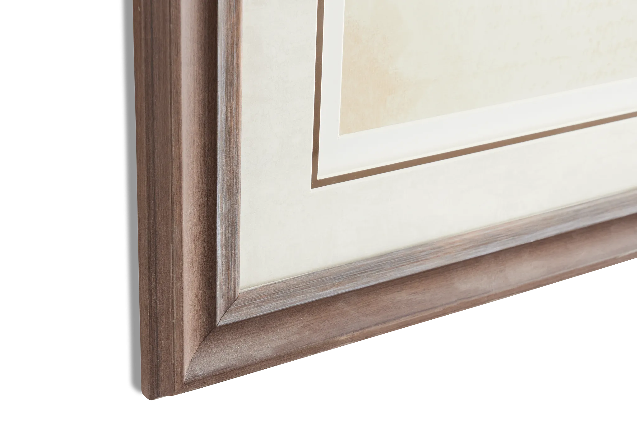 Heptagon Beige Framed Wall Art