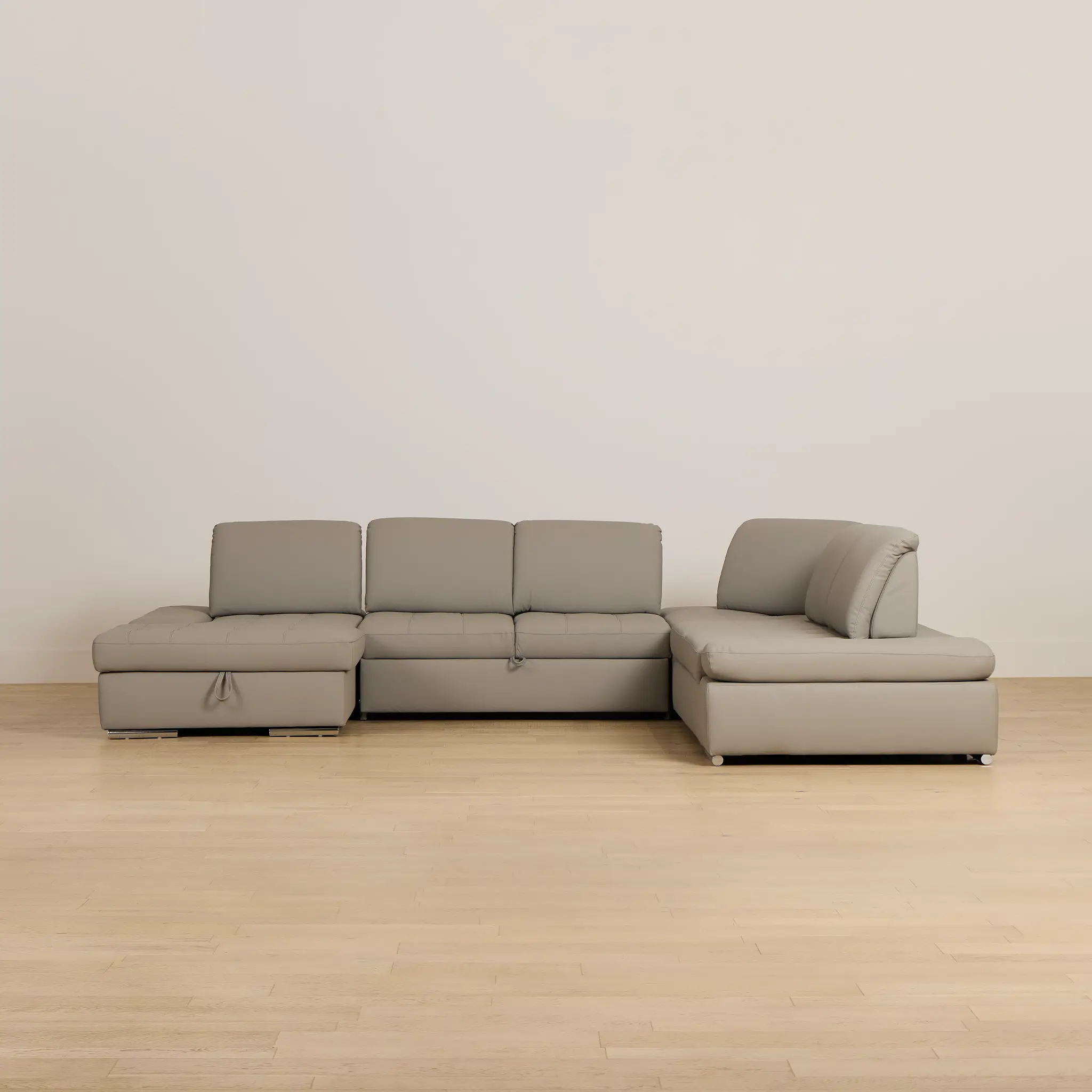 Eden Gray Micro Medium Left Chaise Sleeper Sectional Eden Gray Micro Medium Left Chaise Sleeper Sectional
