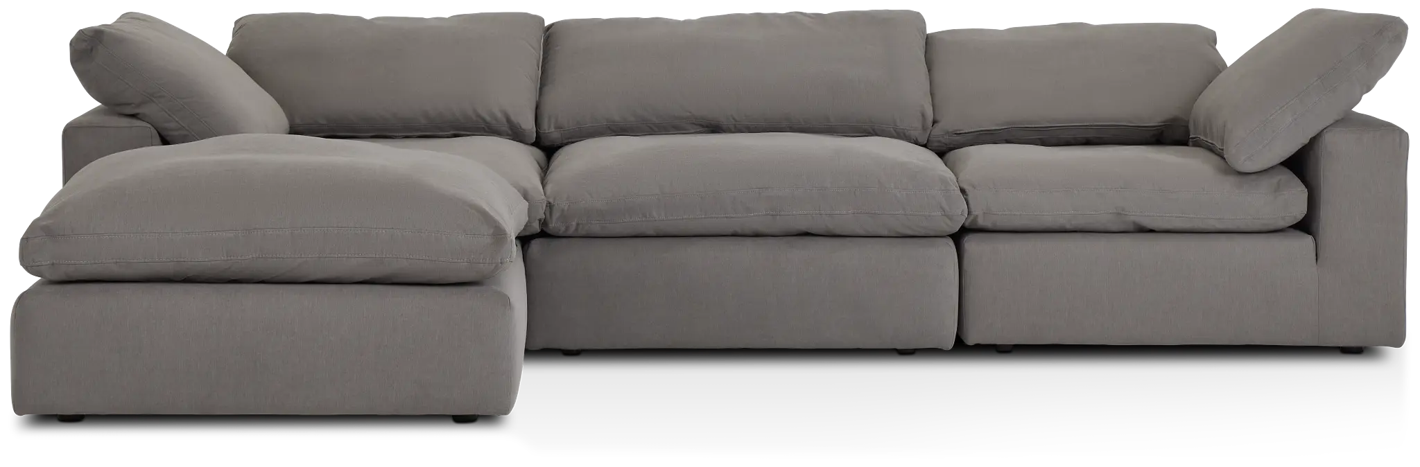 Nixon Light Gray Fabric 4-piece Bumper Sectional Nixon Light Gray Fabric 4-piece Bumper Sectional