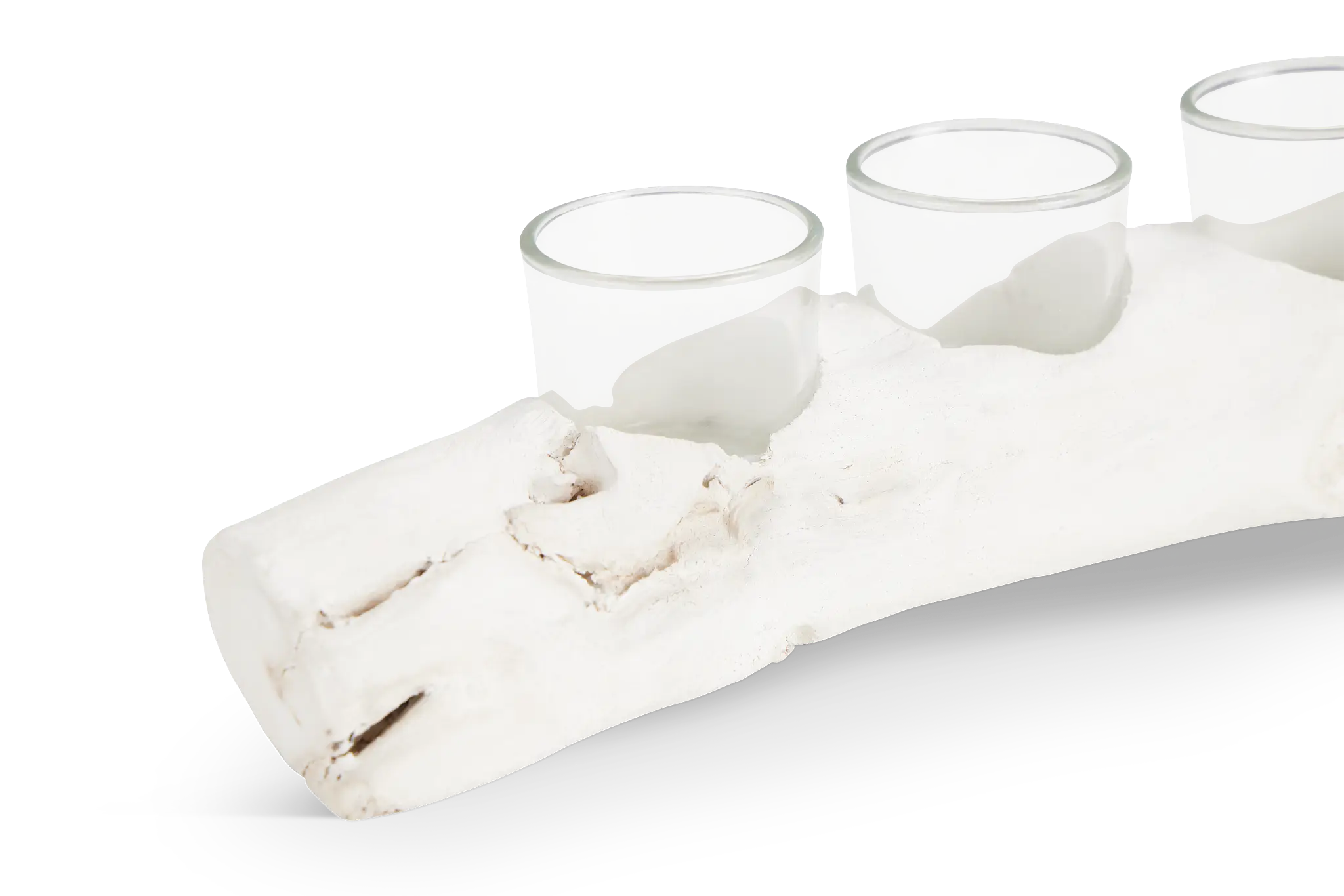 Tygra White Wood Candle Holder Tygra White Wood Candle Holder
