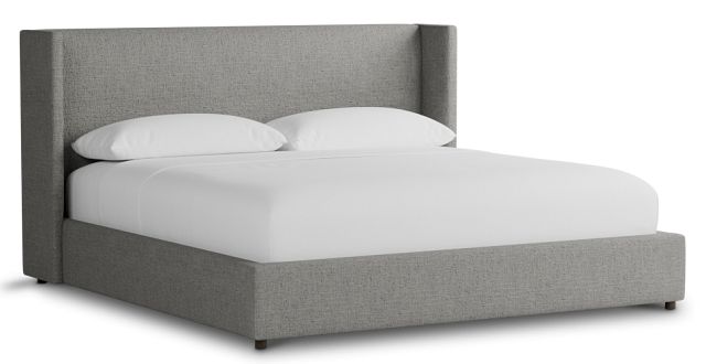 Captiva Linen Gray 48" Upholstered Shelter Bed