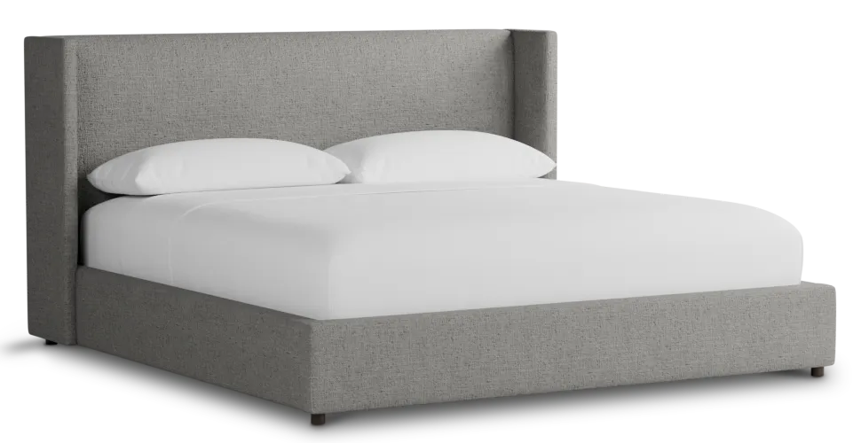 Captiva Linen Gray 48" Upholstered Shelter Bed