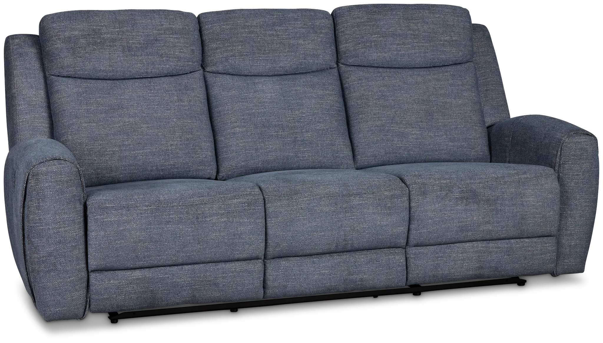 Walker Blue Fabric Reclining Sofa