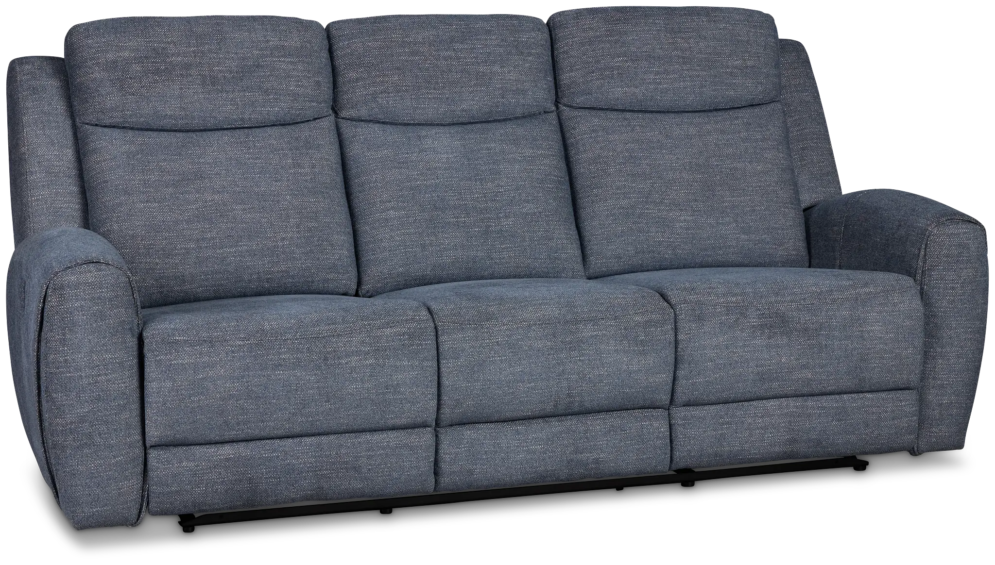 Walker Blue Fabric Reclining Sofa Walker Blue Fabric Reclining Sofa