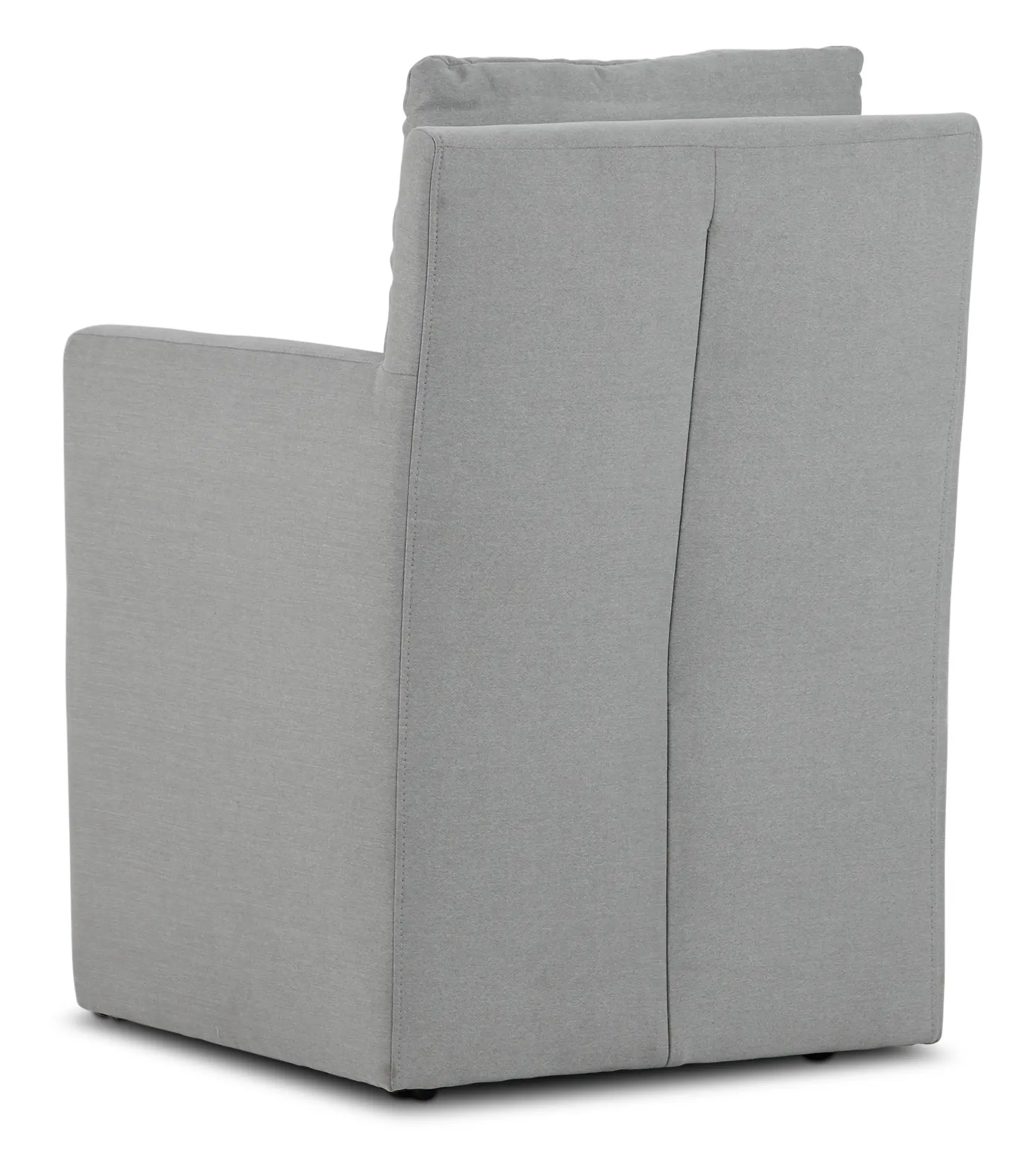 Auden Light Gray Castored Upholstered Arm Chair Auden Light Gray Castored Upholstered Arm Chair