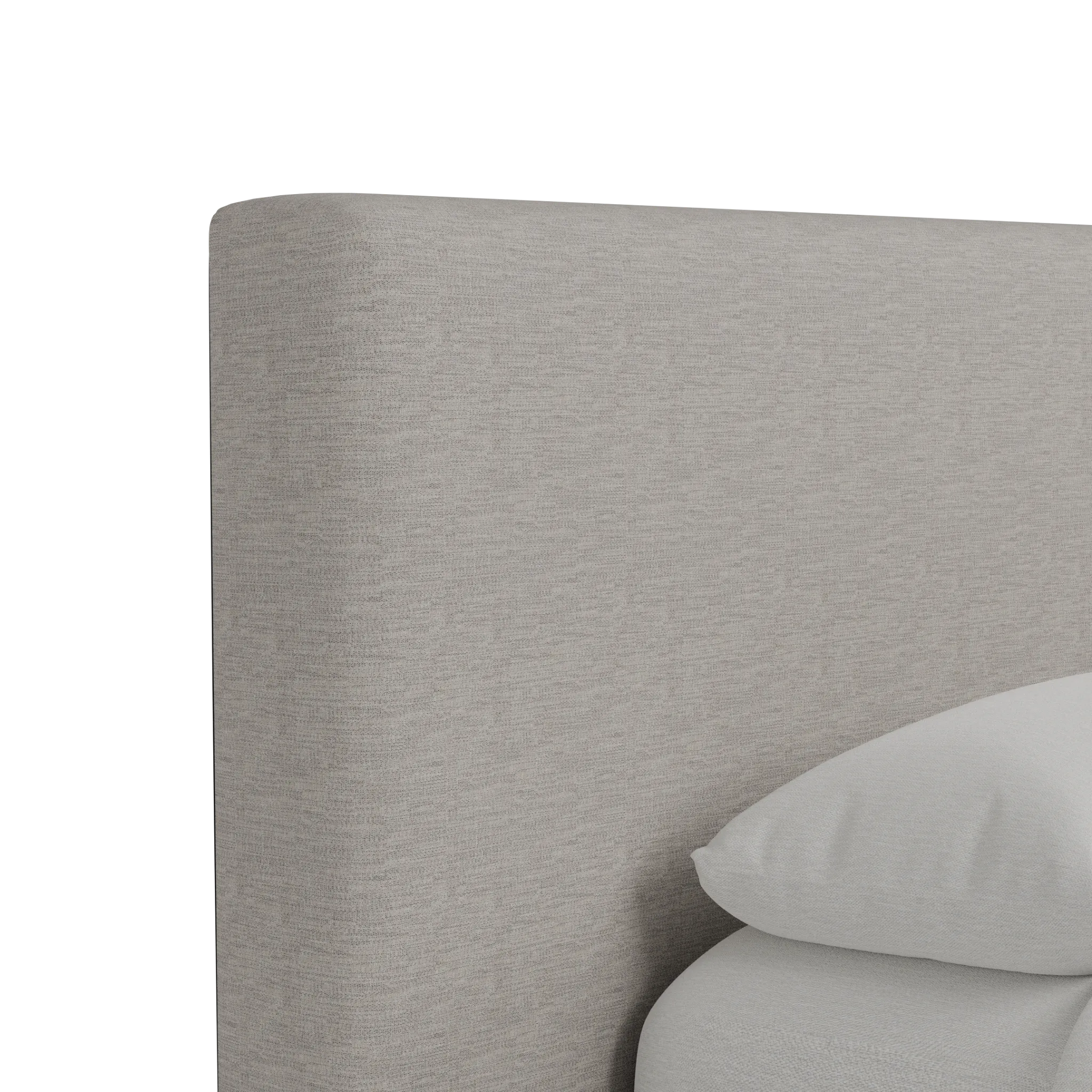 Grayton Maguire Pewter 44" Upholstered Platform Bed