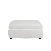 Destin Sutton White Fabric Cocktail Ottoman