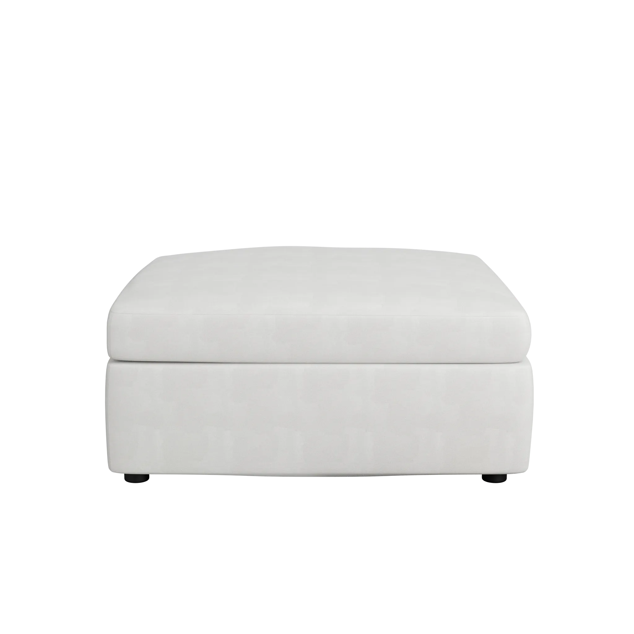 Destin Sutton White Fabric Cocktail Ottoman