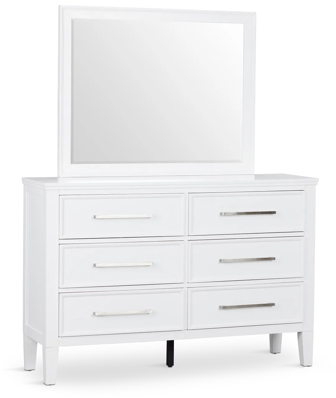 Seabrook White Small Dresser & Mirror