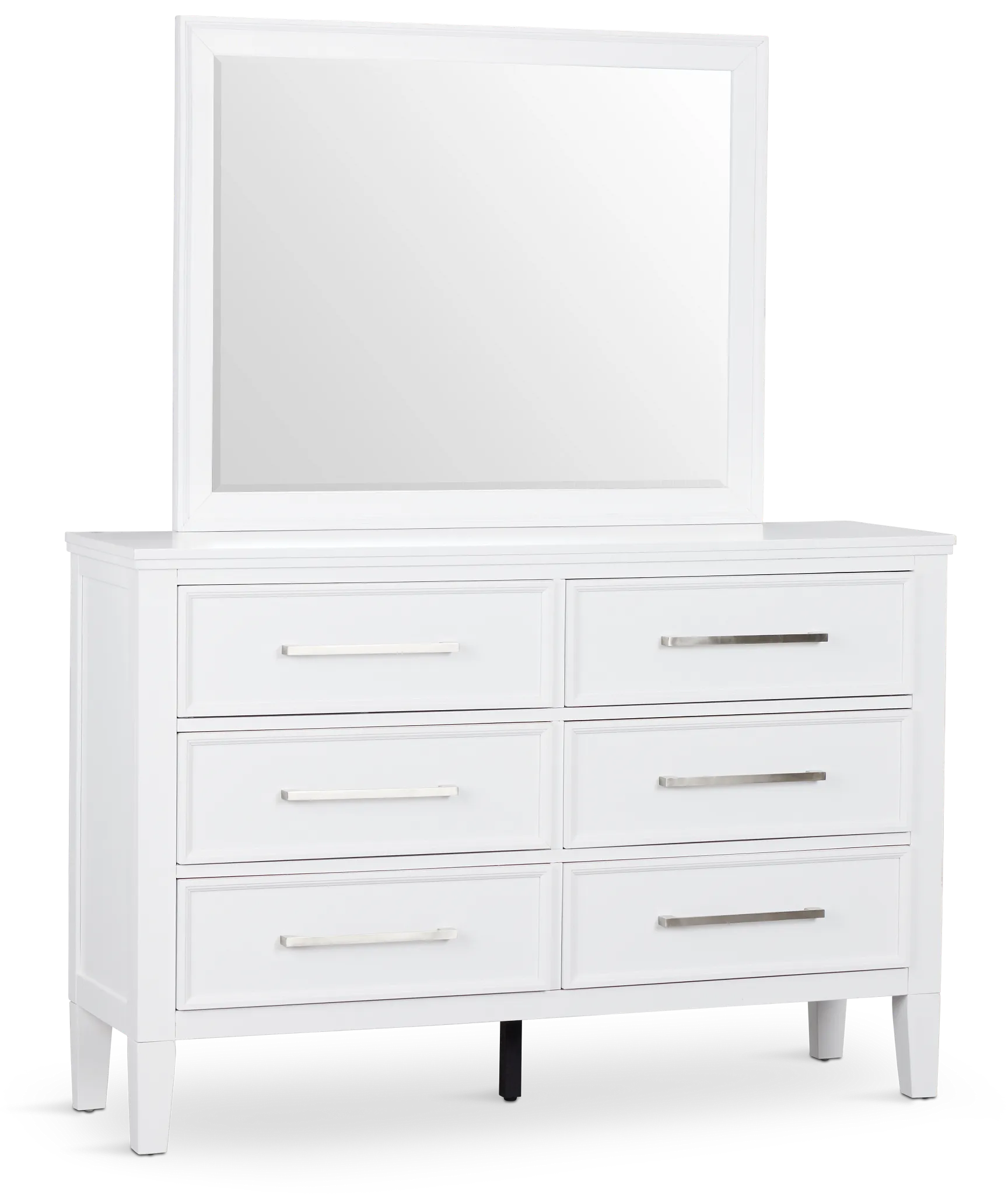 Seabrook White Small Dresser & Mirror