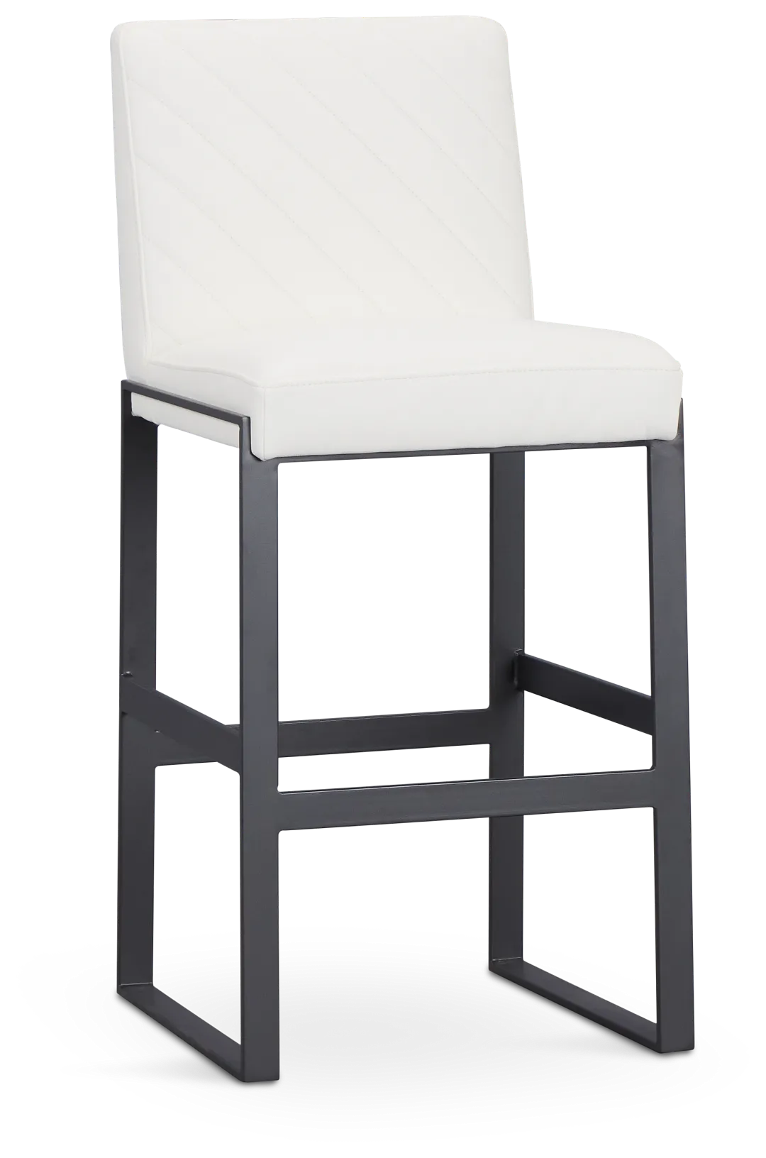 Harlem White 30" Upholstered Barstool