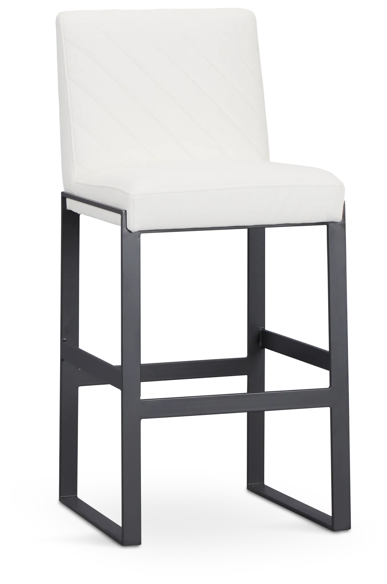 Harlem White 30" Upholstered Barstool