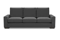 Edgewater Delray Dark Gray 96" Sofa W/ 3 Cushions