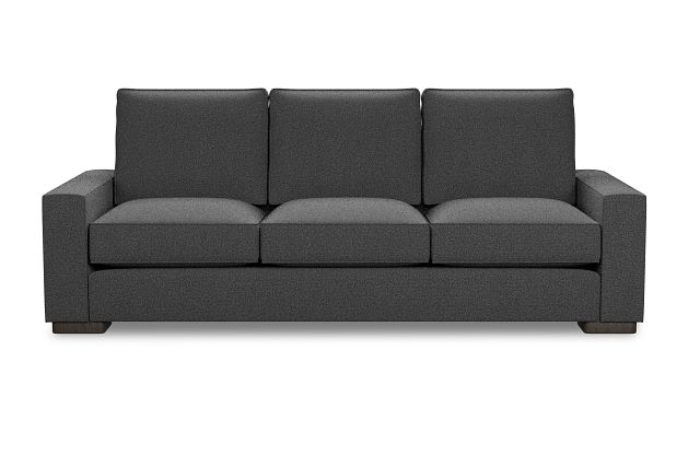 Edgewater Delray Dark Gray 96" Sofa W/ 3 Cushions (1)