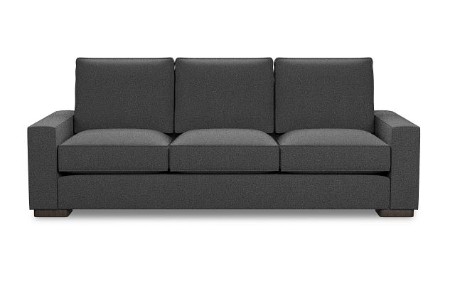 Edgewater Delray Dark Gray 96" Sofa W/ 3 Cushions