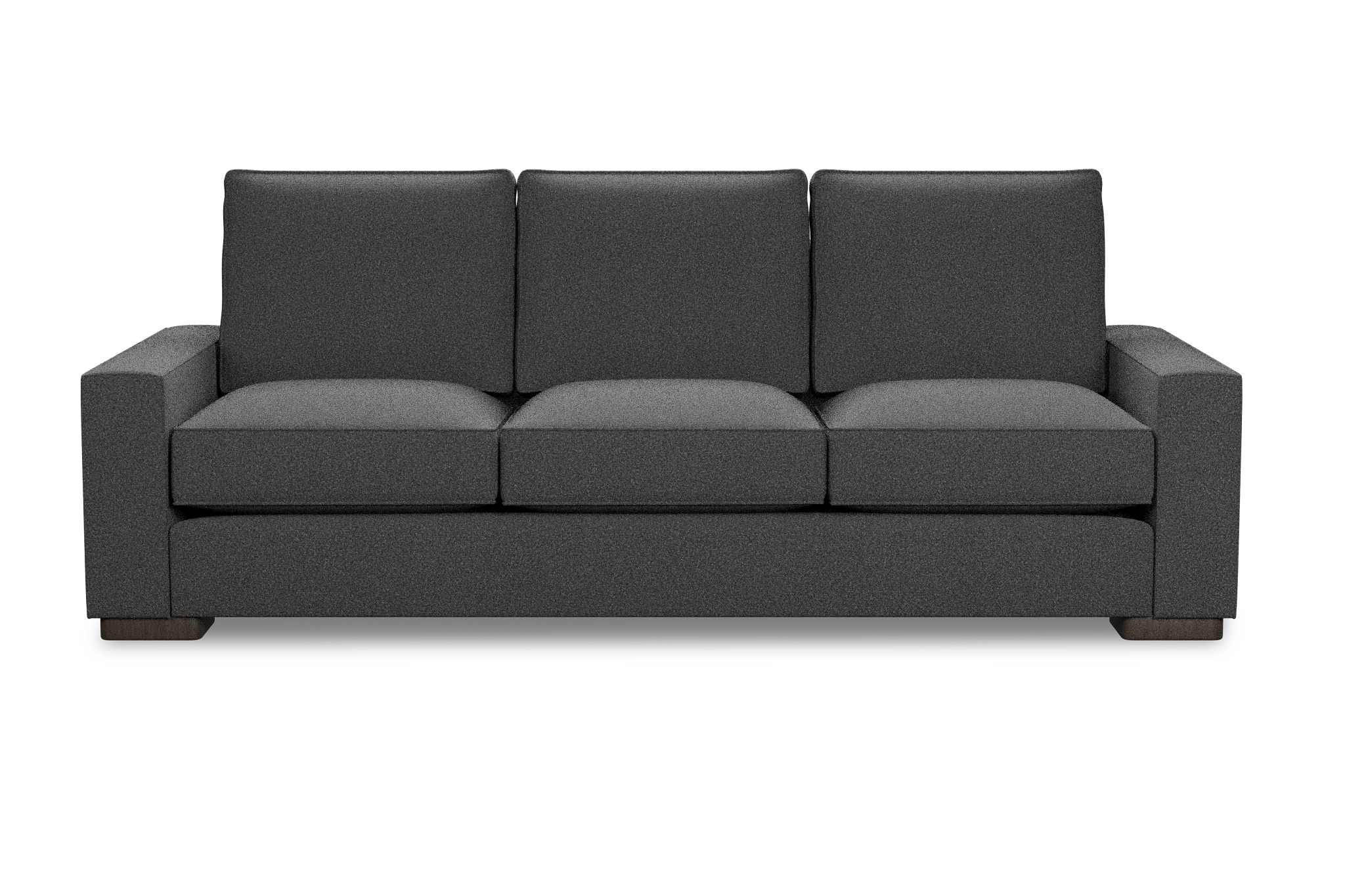 Edgewater Delray Dark Gray 96" Sofa W/ 3 Cushions