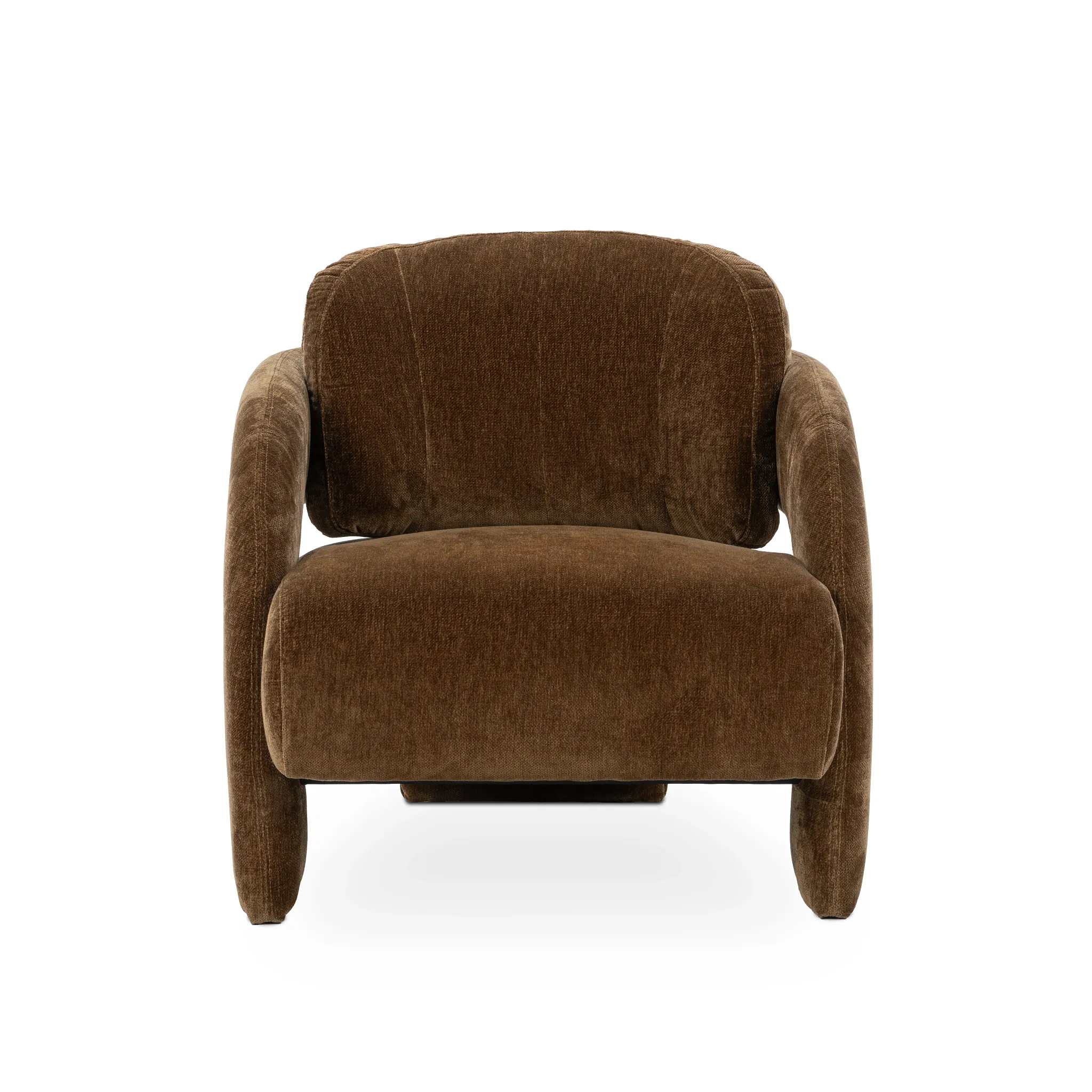 Indo Brown Fabric Accent Chair