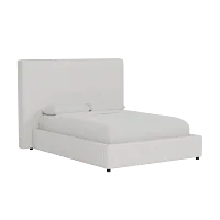 Grayton Lucy Light Beige 54" Upholstered Platform Bed