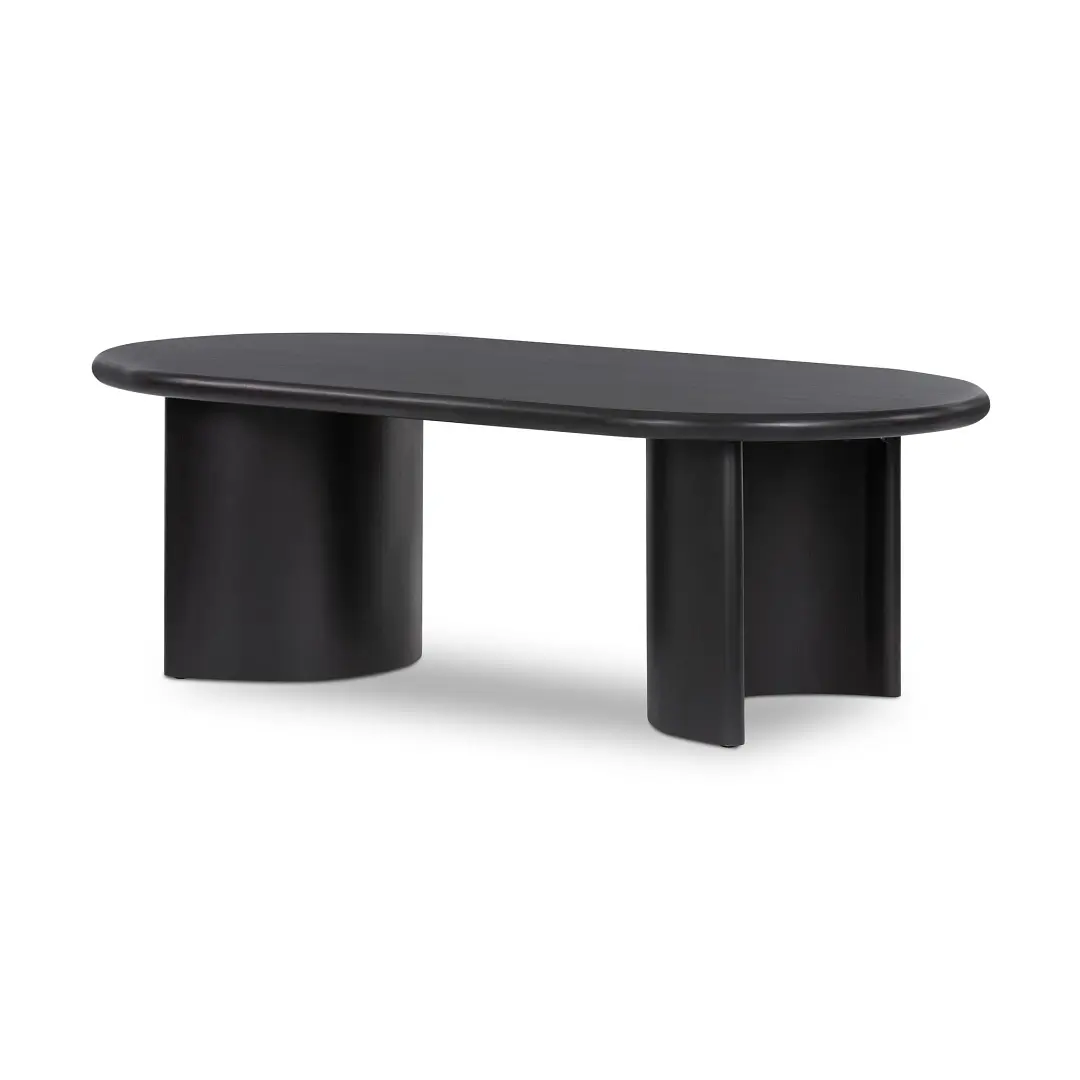 Four Hands Paloa Black Oval Coffee Table Four Hands Paloa Black Oval Coffee Table