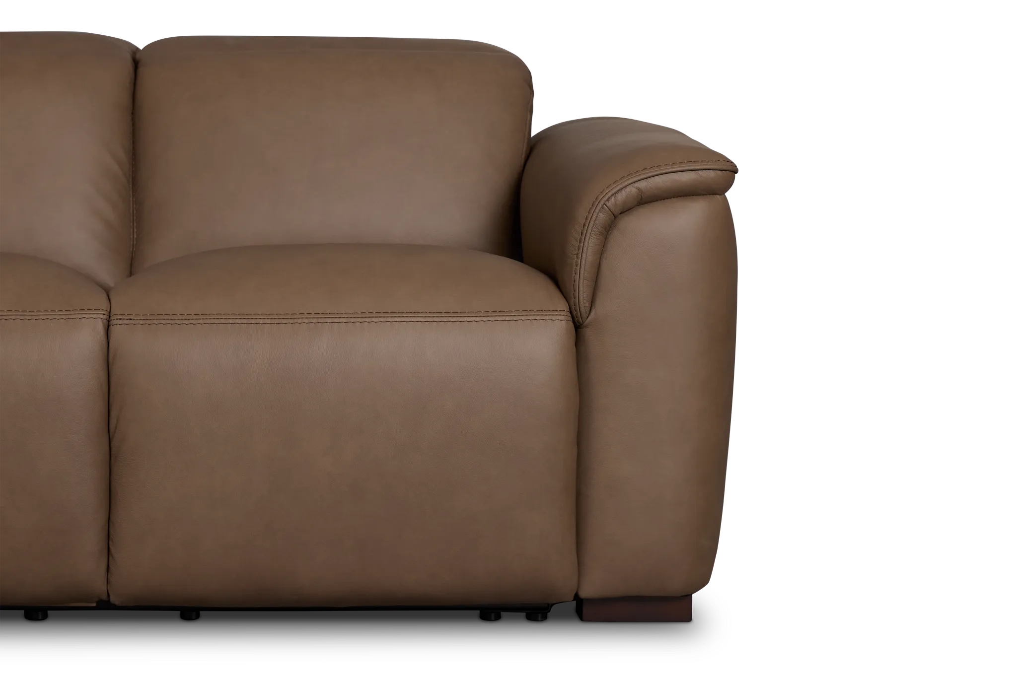 Flexsteel Brodie Dark Brown Lthr/vinyl Power Reclining Sofa