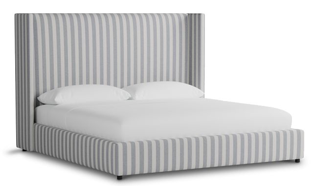 Captiva Sea Lane Dark Blue 60" Upholstered Shelter Bed
