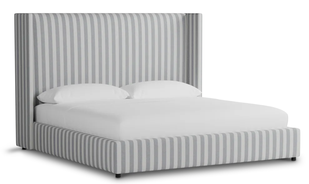 Captiva Sea Lane Dark Blue 60" Upholstered Shelter Bed