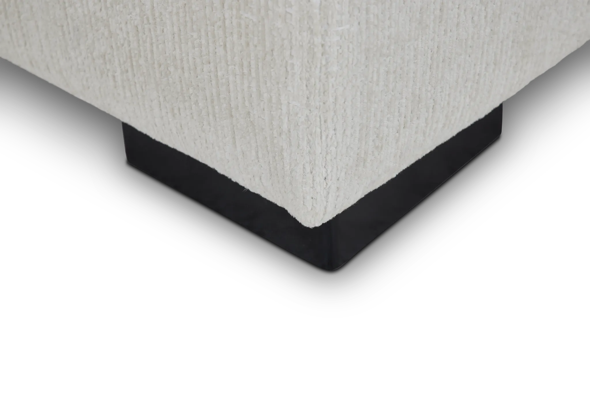 Blakely White Fabric Small Left Bumper Sleeper Sectional